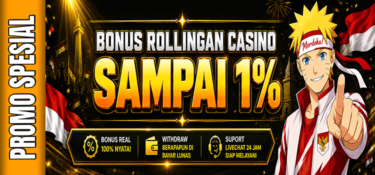 BONUS ROLLINGAN CASINO 1%